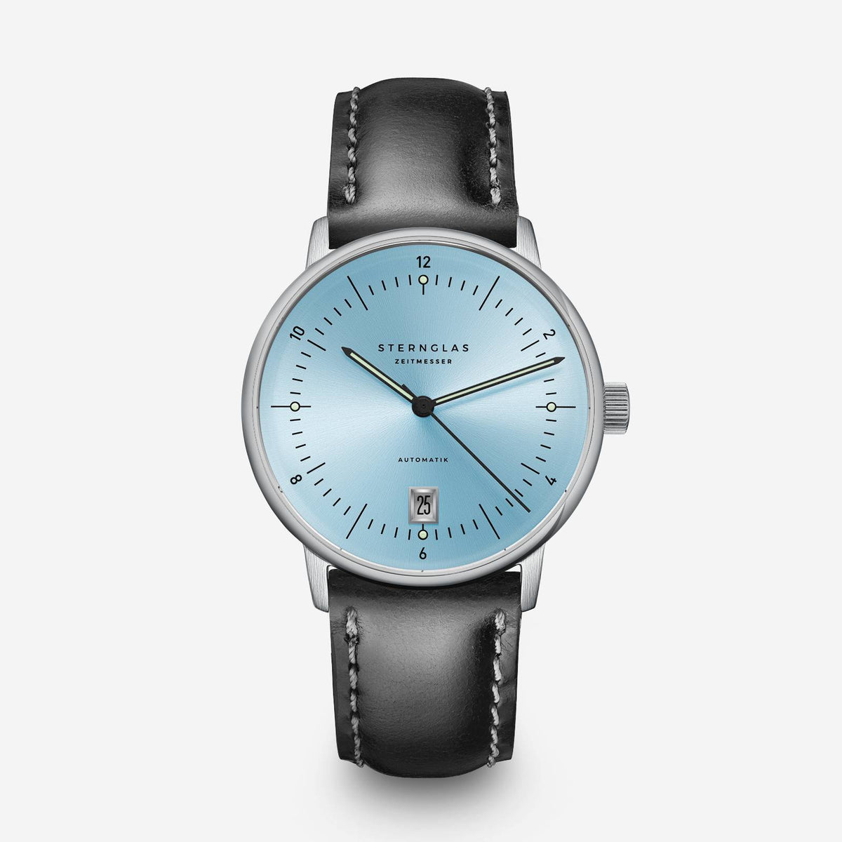 Sternglas "Naos Pro Automatic Edition Tuxberg" Watch in Steel, Ice Blue Dial