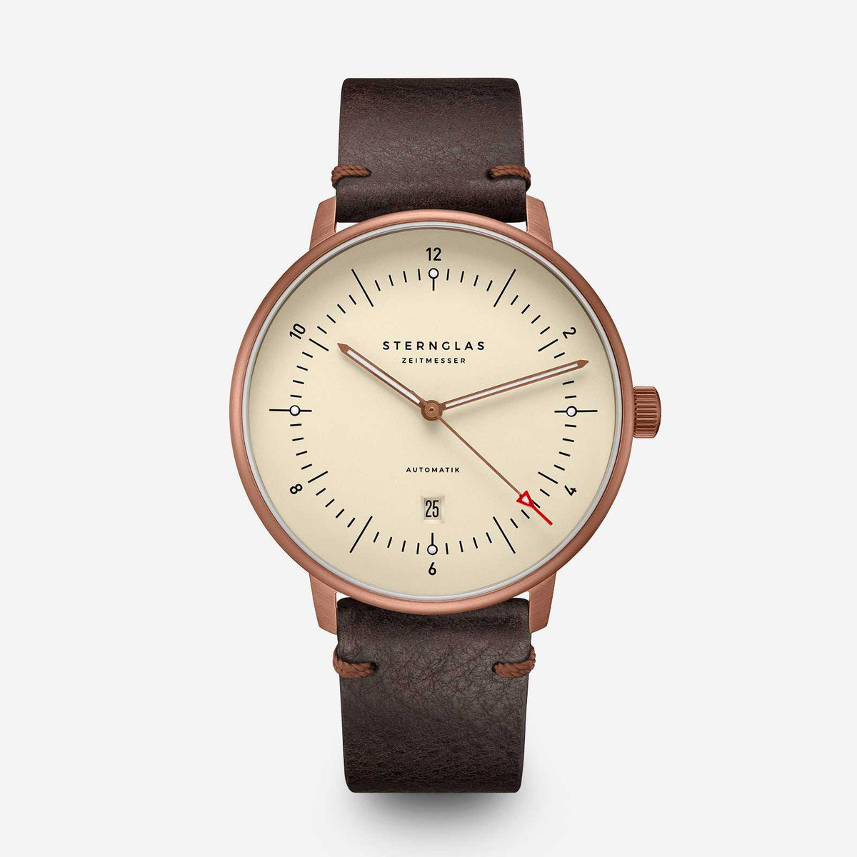 Sternglas "Naos XL Automatic" Watch in Bronze-Tone Steel, Alabaster Dial