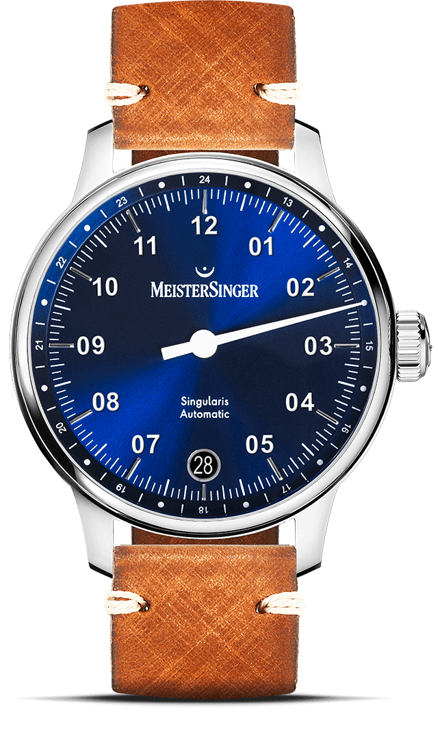 MeisterSinger "Singularis" In-House Automatic in SS, Sunburst Blue Dial