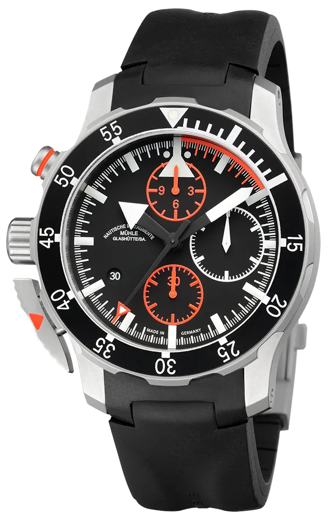 Mühle-Glashütte "S.A.R. Flieger-Chronograph" Automatic in SS, Black Dial