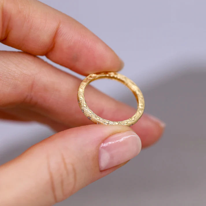 18 Karat Rose Gold Multi-Color Diamond Ring