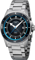 Mühle-Glashütte "Sportivo Travel GMT" Automatic in SS, Black Dial