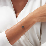 Black Diamond & Emerald Bracelet in 14K Rose Gold, 0.44 ctw view 2