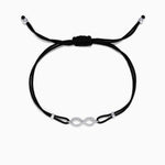 Diamond Infinity String Bracelet in 14K White Gold, 0.11 ctw