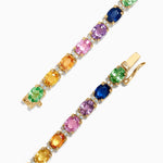 Multi Sapphire and Diamond Bracelet in 14K Gold, 8.96 ctw view 2