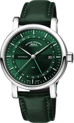Mühle-Glashütte "Teutonia II GMT" Automatic in SS, Forest Green Dial