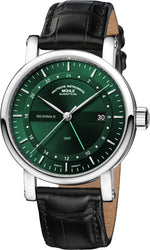 Mühle-Glashütte "Teutonia II GMT" Automatic in SS, Forest Green Dial