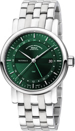 Mühle-Glashütte "Teutonia II GMT" Automatic in SS, Forest Green Dial