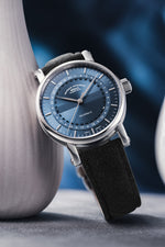 Mühle-Glashütte "Teutonia II Ring Date" Automatic in SS, Grey Blue Dial