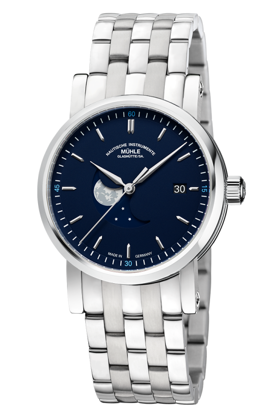 Mühle-Glashütte "Teutonia IV BlueMoon" Moon Phase Automatic, Blue Dial