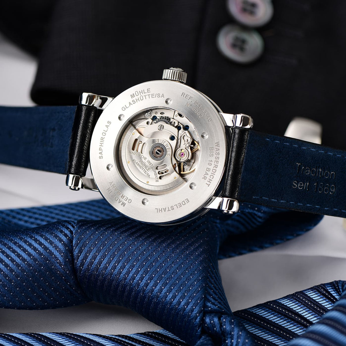 Mühle-Glashütte "Teutonia IV Small Second" Automatic in SS, Dark Dial