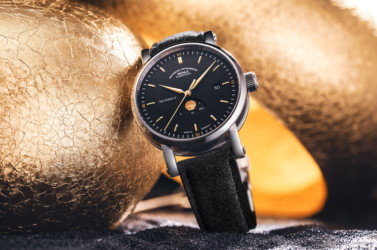Mühle-Glashütte "Teutonia IV" Moon Phase Automatic in SS, Anthracite Dial