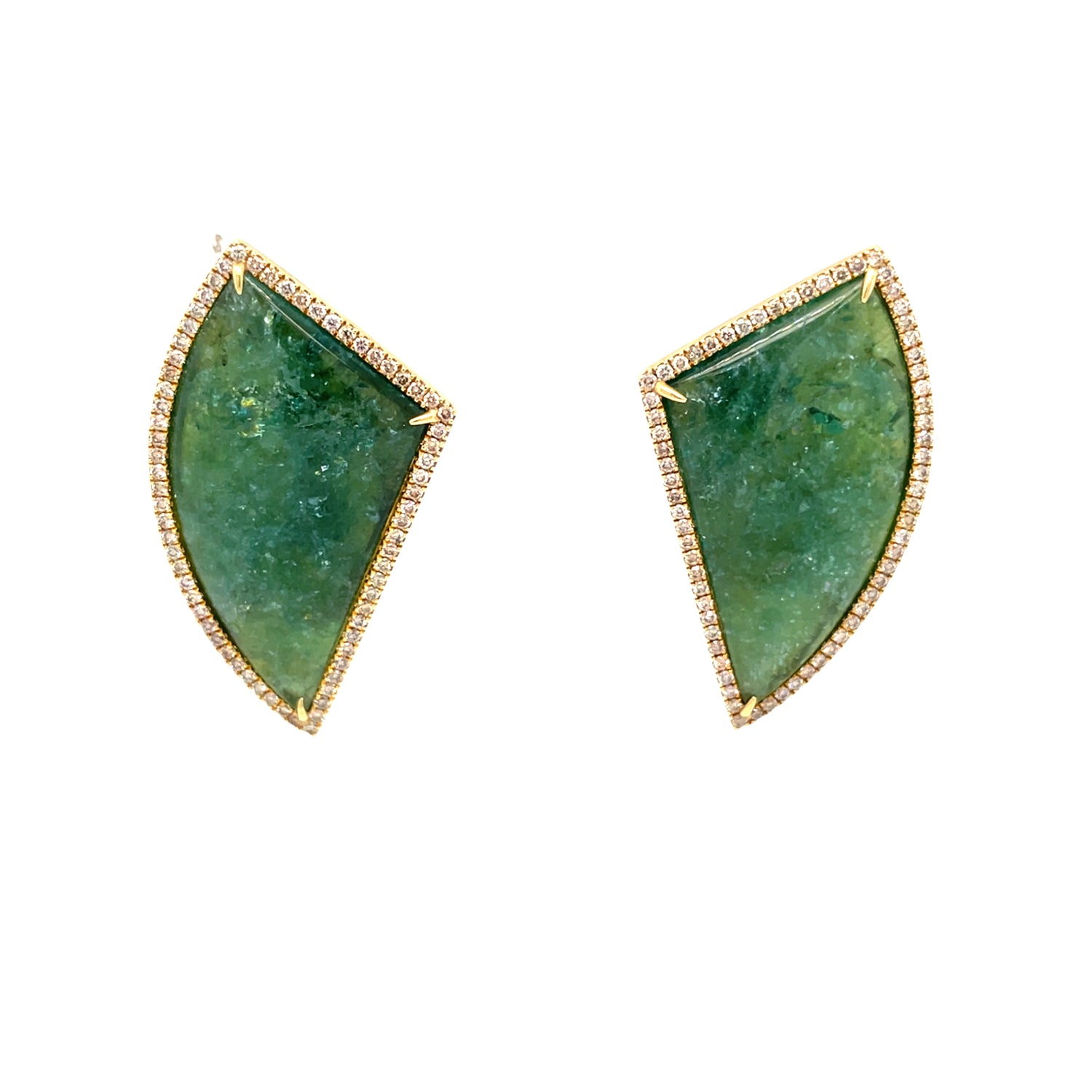Green Tourmaline Kite Earrings