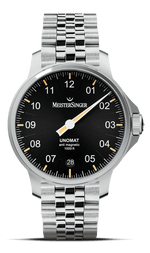 MeisterSinger "Unomat" 30-Bar Automatic in SS, Black & Old Radium Dial