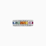 Sapphire & Diamond Ring in 14K White Gold, 1.46 ctw