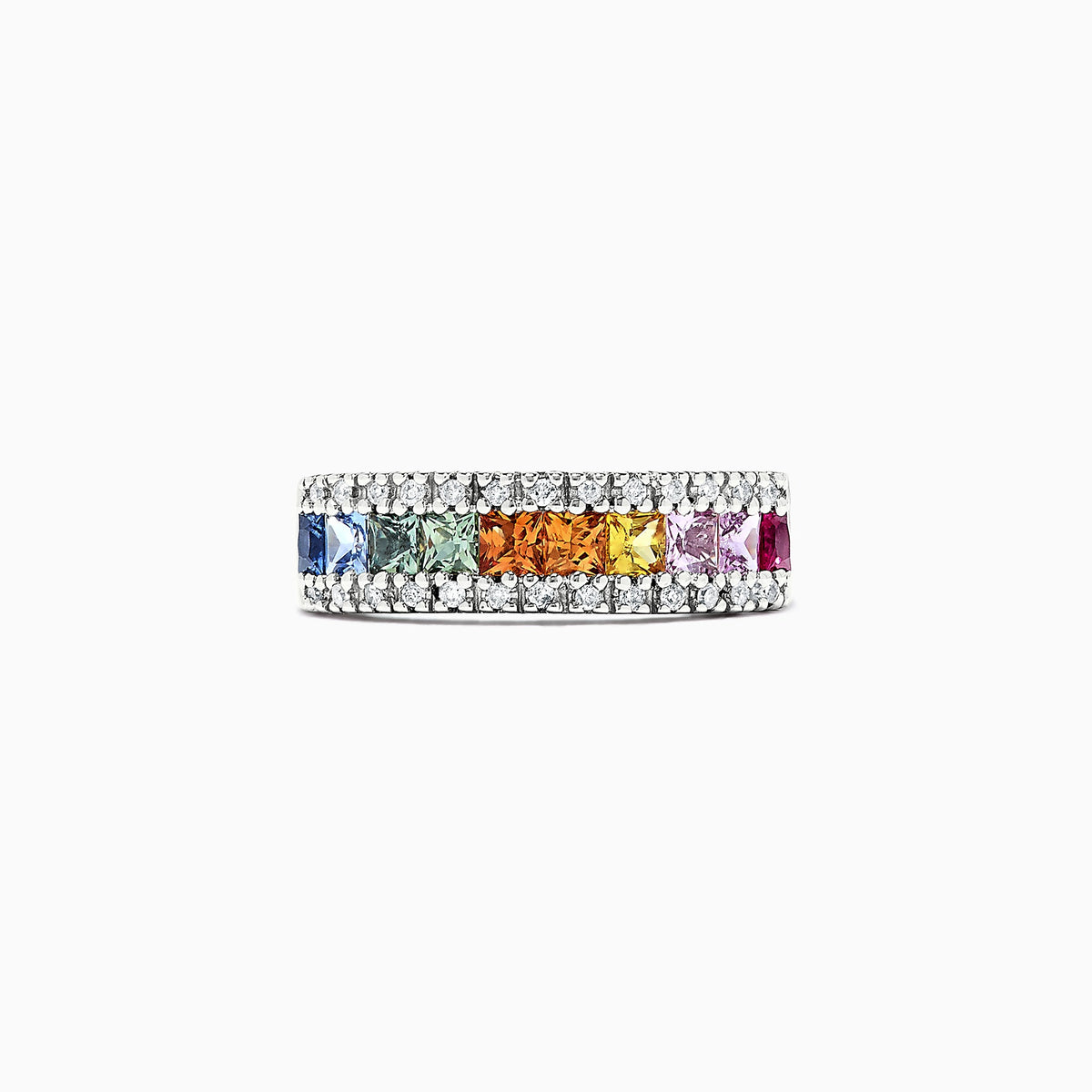 Sapphire & Diamond Ring in 14K White Gold, 1.46 ctw