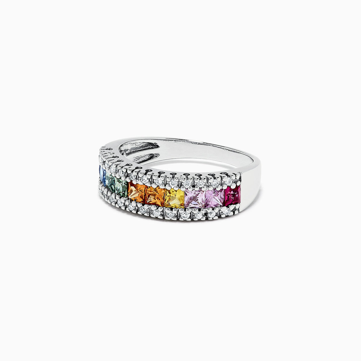 Sapphire & Diamond Ring in 14K White Gold, 1.46 ctw view 3