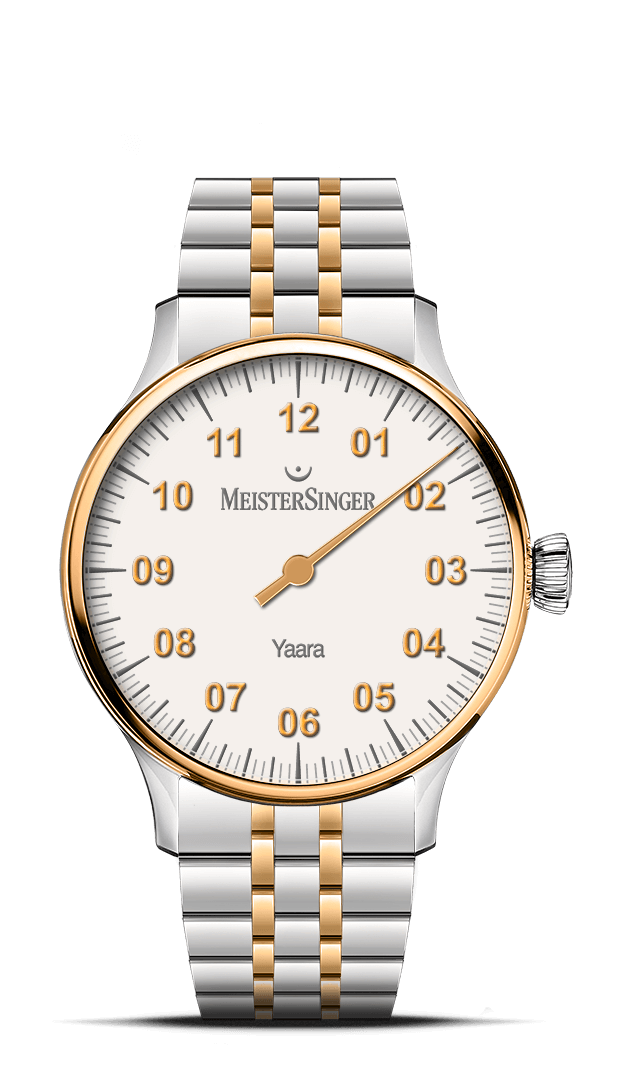 MeisterSinger "Yaara" Women's Automatic in SS, White/Gold Dial