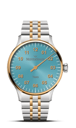 MeisterSinger "Yaara" Women's Automatic in SS, Ice Blue/Gold Dial