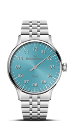 MeisterSinger "Yaara" Women's Automatic in SS, Ice Blue/Silver Dial