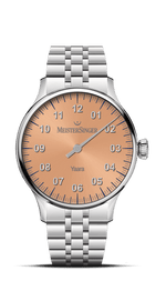 MeisterSinger "Yaara" Women's Automatic in SS, Salmon/Silver Dial