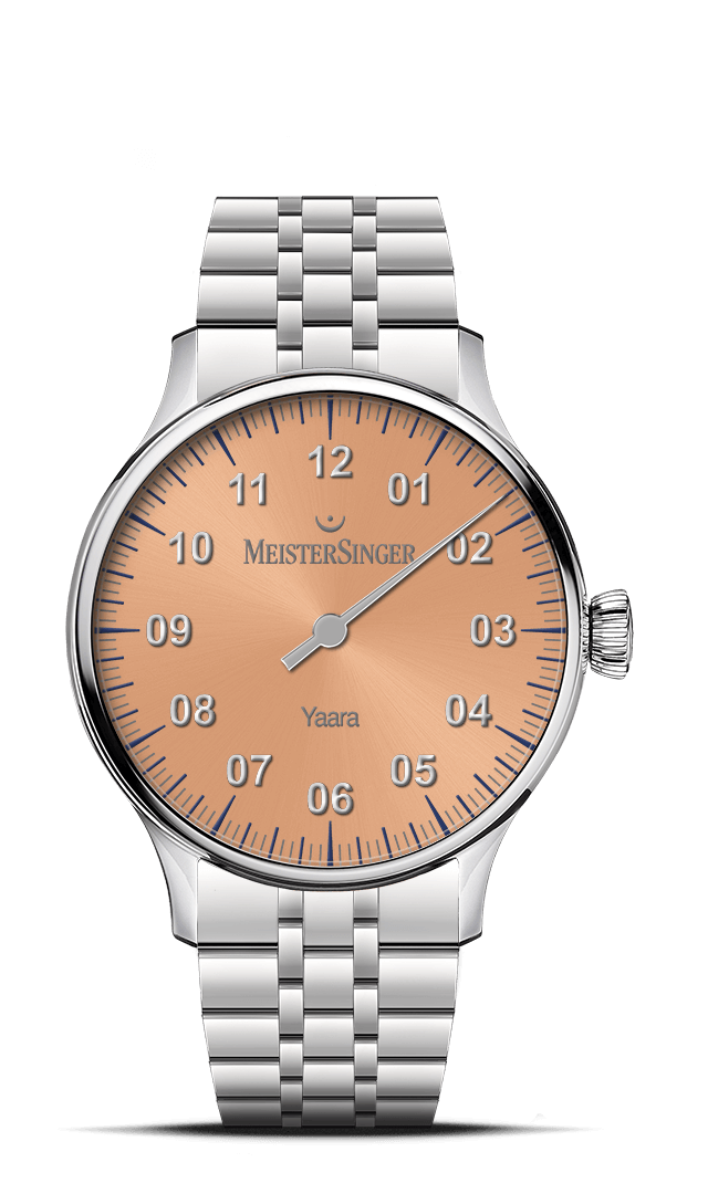 MeisterSinger "Yaara" Women's Automatic in SS, Salmon/Silver Dial