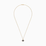 Sapphire & Diamond Evil Eye Pendant in 14K Yellow Gold, 0.42 ctw view 2