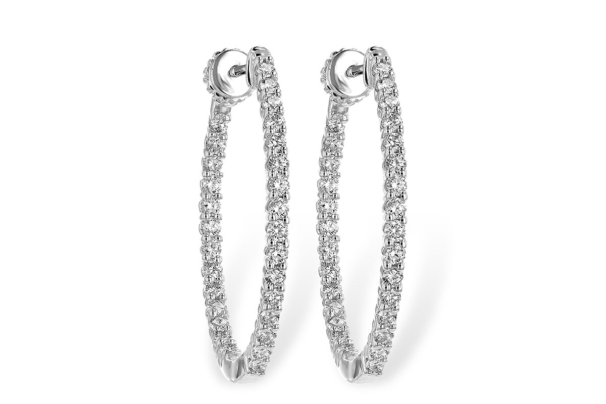 Diamond hoop earrings