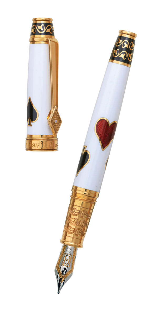 Quatre Couleurs Blanc (Four Suits) Limited Edition Roller Ball Pen by David Oscarson