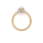 18 Karat Yellow Gold Diamond Semi-Mount Engagement Ring