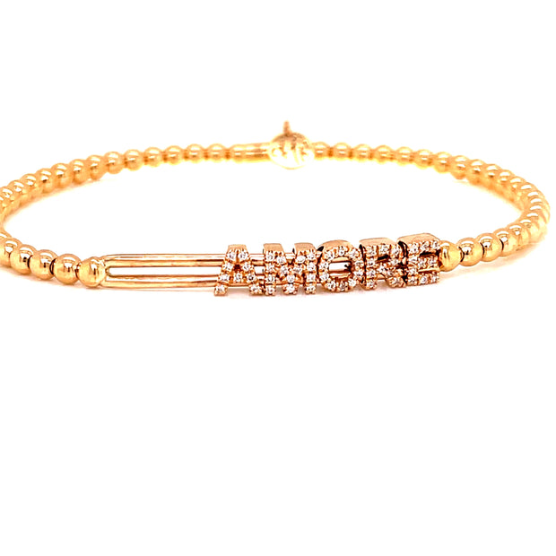 18 Karat Rose Gold Diamond Bracelet