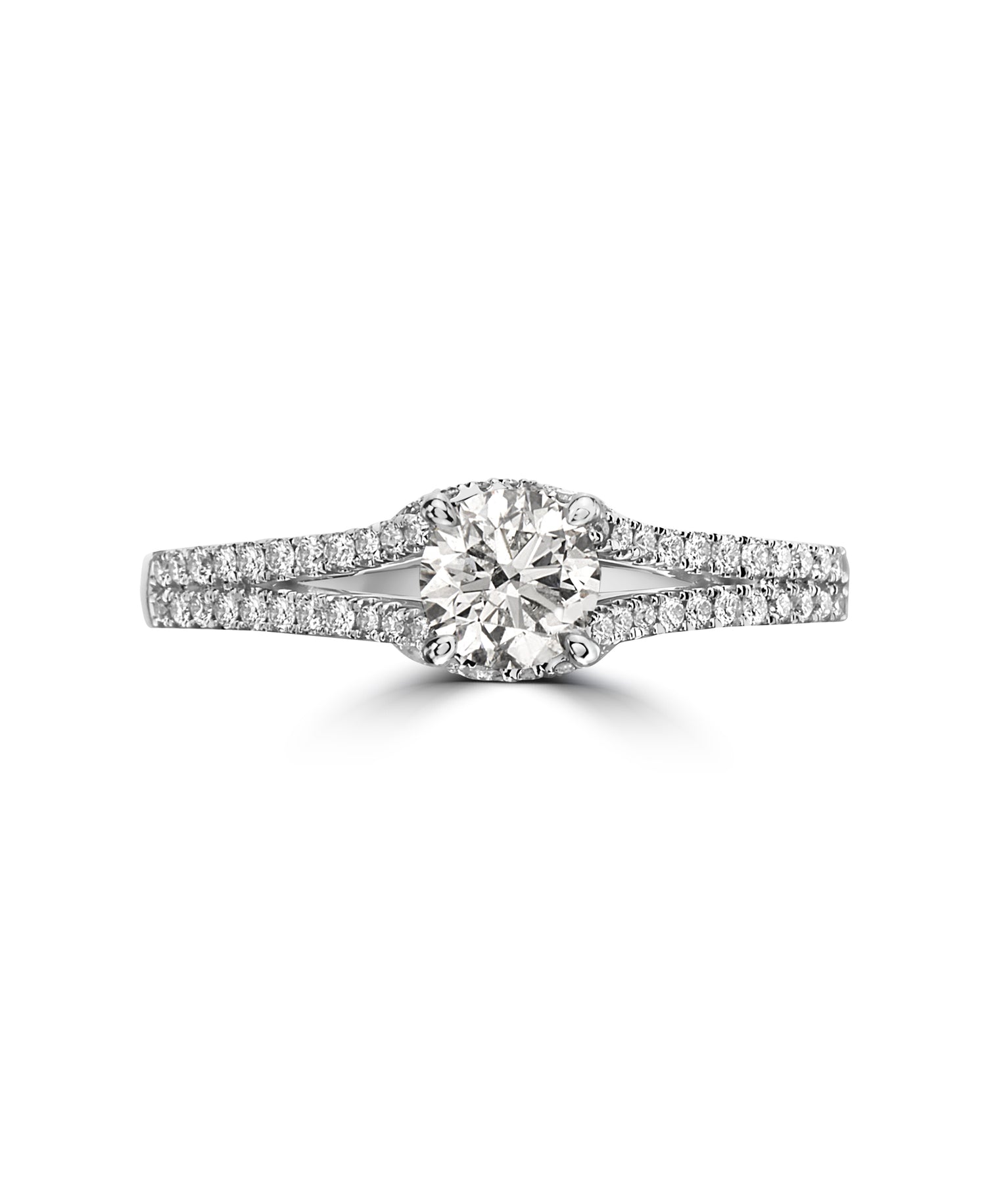 18 Karat White Gold Diamond Engagement Ring