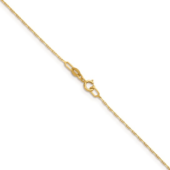 14KY Gold 1mm Anchor 16 inch Chain