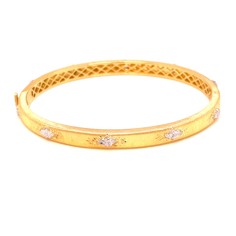 18 Karat Yellow Gold Diamond Bracelet