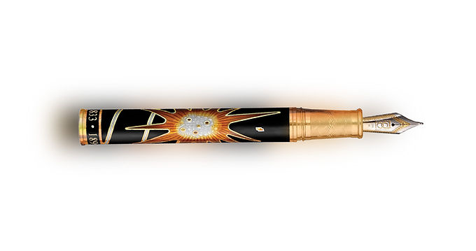 Alfrerd Bernhard Nobel Sterling Silver and Enamel Pen by David Oscarson
