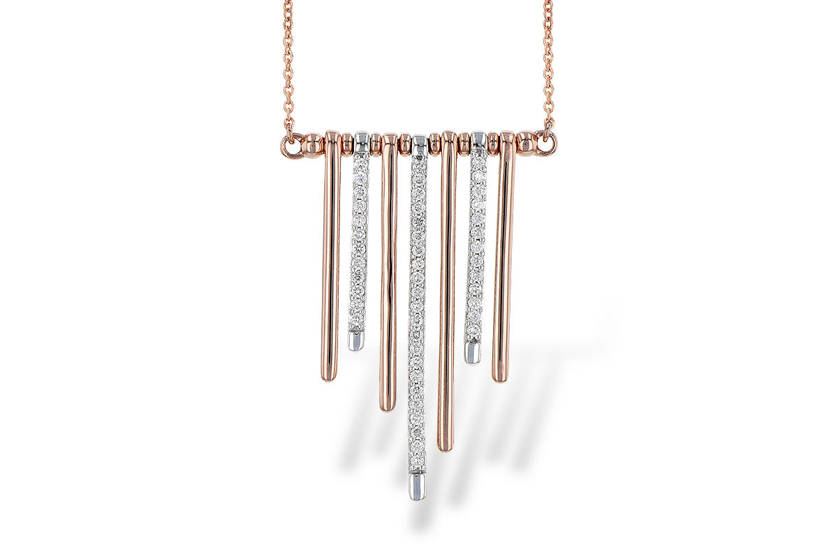 Allison Kaufman Diamond Necklace in 14K Rose Gold, 0.33 ctw (N8158)