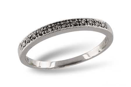 Allison Kaufman Diamond Wedding Band in 14K White Gold, 0.06 ctw (W1714)