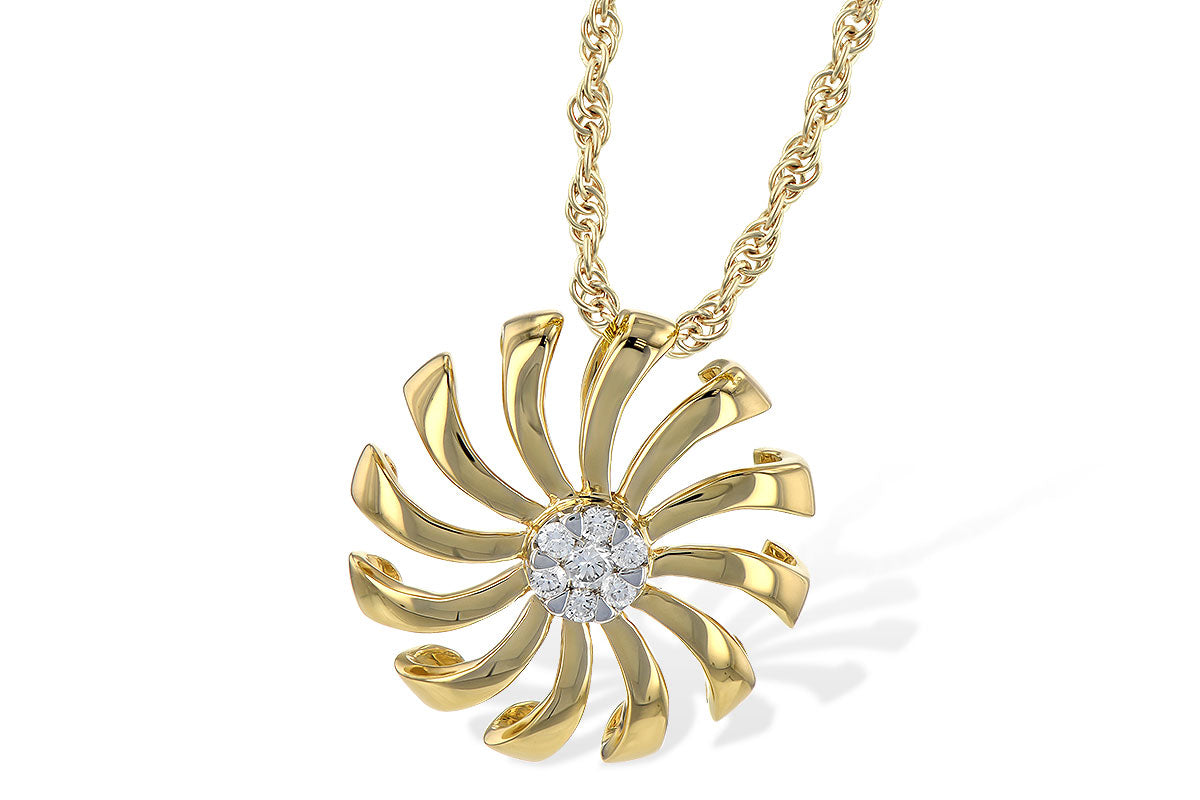 Allison Kaufman Diamond Necklace in 14K Yellow Gold, 0.07 ctw