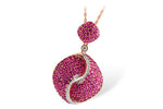Allison Kaufman Pink Sapphire & Diamond Necklace in 14K Rose Gold, 6.22 ctw
