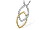 Allison Kaufman Diamond Necklace in 14K Yellow & White Gold, 0.20 ctw (N8064)
