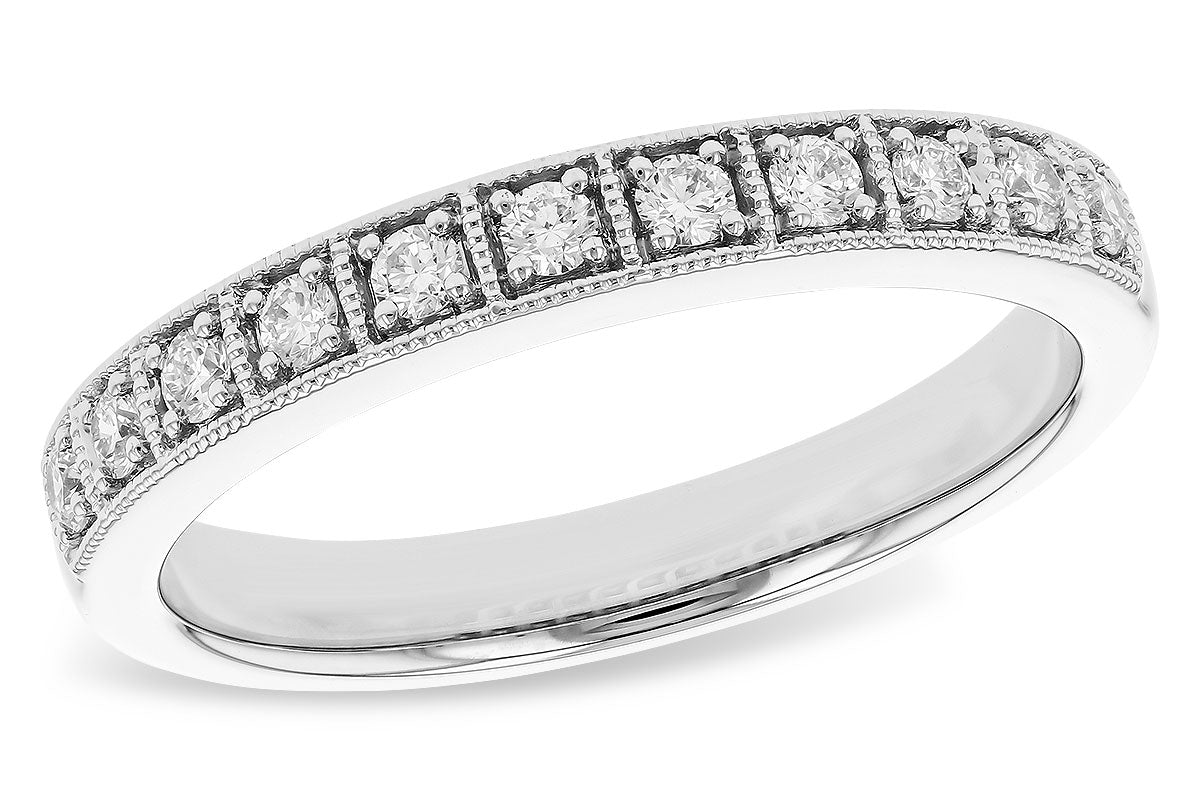 Allison Kaufman Diamond Wedding Band in 14K White Gold, 0.23 ctw