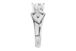 Allison Kaufman Fancy-Cut Diamond Engagement Ring Semi-Mount in 14K White Gold, 0.38 ctw, alternate view