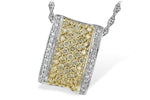 Allison Kaufman Yellow Diamond Necklace in 14K Two-Tone Gold, 1.00 ctw