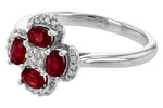 Allison Kaufman Ruby & Diamond Ring in 14K White Gold, 0.79 ctw, alternate view