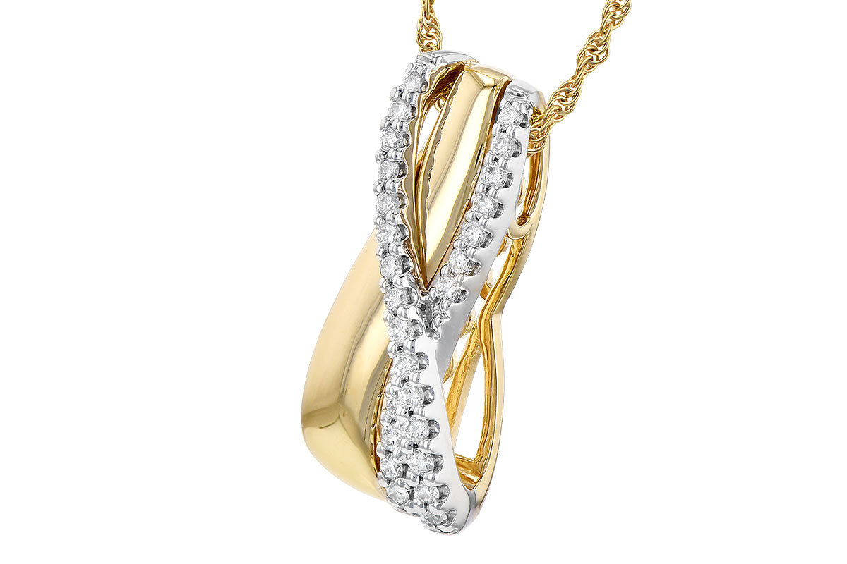 Allison Kaufman Diamond Necklace in 14K Yellow Gold, 0.26 ctw (N8222), alternate view
