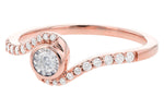 Allison Kaufman Diamond Ring in 14K Rose Gold, 0.24 ctw (D5855), alternate view