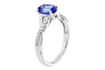 Allison Kaufman Tanzanite & Diamond Ring in 14K White Gold, 1.35 ctw, alternate view