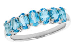 Allison Kaufman Blue Topaz Ring in 14K White Gold, 1.72 ctw