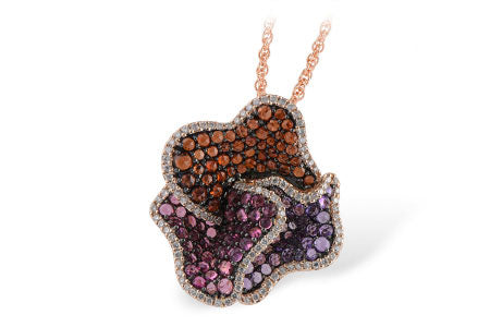Allison Kaufman Multi-Gemstone & Diamond Necklace in 14K Rose Gold, 2.58 ctw