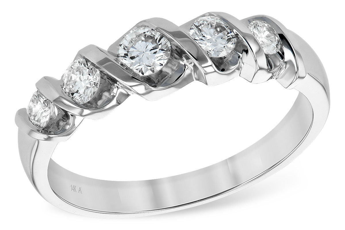 Allison Kaufman Diamond Wedding Band in 14K White Gold, 0.50 ctw (WR115-50)